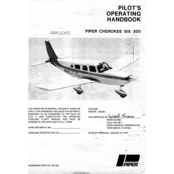 Piper PA-32-300 Cherokee SIX 300 Pilot's Operating Handbook 761-632