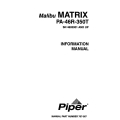 Piper Malibu Matrix PA-46R-350T (SN 4692001 AND UP) Information Manual 767-067