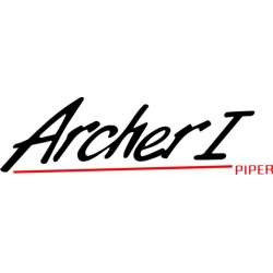 Piper Archer I Decal-Sticker 2 3/4" high by 8.5" wide!