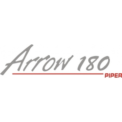 Piper Arrow 180 Decal/Sticker 2.75" high by 10" wide!