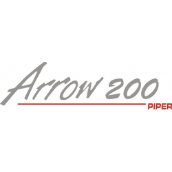 Piper Arrow 200 Decal/Sticker 2.75" high by 10" wide!