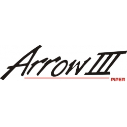 Piper Arrow III Decal/Sticker 4" high by 14" wide!