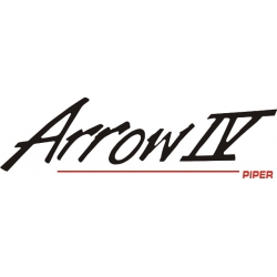 Piper Arrow IV Decal/Sticker 4" high by 14" wide!