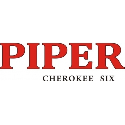 Piper Cherokee Six Aircraft Decal/Sticker 3" high by 10" wide!