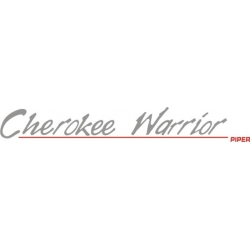 Piper Cherokee Warrior Decal/Sticker 1.7" high by 12" wide!