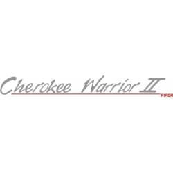 Piper Cherokee Warrior II Decal/Sticker 1.5" high by 12" wide!