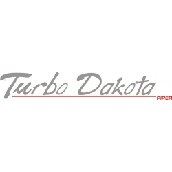 Piper Turbo Dakota Decal/Vinyl Sticker 1.95" high by 12" wide!