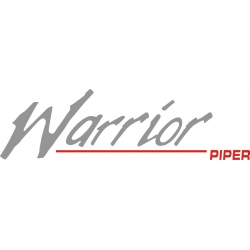 Piper Warrior Decal/Vinyl Sticker 3.46" high by 12" wide!