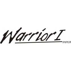 Piper Warrior I Decal/Vinyl Sticker 2.88" high by 12" wide!