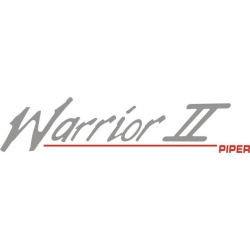Piper Warrior II Decal/Vinyl Sticker 2.7" high by 12" wide! 