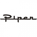 Piper Script Aircraft Decal,Sticker 2.5''high x 11.5''wide!