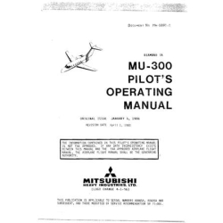 Mitsubishi Diamond IA MU-300 Pilot's Operating Manual MR-0981-1