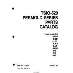 Continental TSIO-520 Permold Series Parts Catalog X30580A