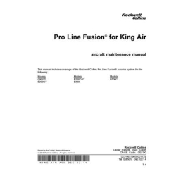 Rockwell Collins Pro Line Fusion for King Air Aircraft Maintenance Manual 523-0821905-001129