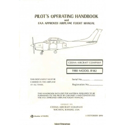 Cessna Model R182 Pilot's Operating Handbook and Flight Manual 1980 D1177-4-13PH