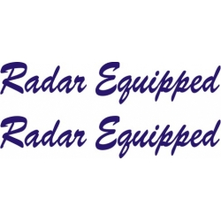 Radar Equipped Aircraft Placards,Decals!