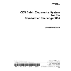 Rockwell Collins CES Cabin Electronics system for the Bomabardier Challenger 605 Installation Manual 523-0808269-104116