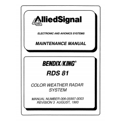 Bendix King RDS 81 Color Weather Radar System Maintenance Manual  006-05997-0003