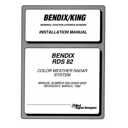 Bendix King RDS 82 Color Weather Radar System Installation Manual 006-00955-0006