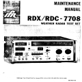 IFR RDX/RDC-7708 Weather Radar Test Set Maintenance Manual 10002-4001-100