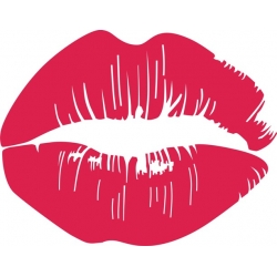 Lips Decal/Vinyl Sticker 3 Inches Wide!