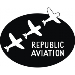 Republic Aviation Decal/Sticker 10.63" high by 10" wide