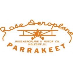 Rose Aeroplane Parrakeet Aircraft Decal/Sticker 13''w x 7.75''h!
