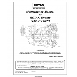 Rotax Engine TYPE 912 Series Maintenance Manual 899 372