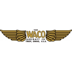 Waco Troy Ohio Aircraft Decal/Sticker 3''h x 16.5''w!
