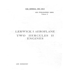 Saunders-Roe Lerwick I Aeroplane Two Hercules II Engines Pilots Notes