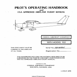 Cessna 152 Pilot's Operating Handbook and FAA Approved Flight Manual 1978-1979