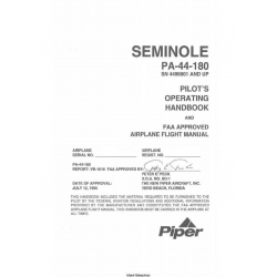 Piper PA-44-180 Seminole (SN 4496001 AND UP) Pilot's Operating Handbook and Flight Manual