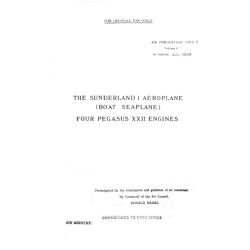 Short Sunderland I Aeroplane Pilots Notes AP 1566 A 1938