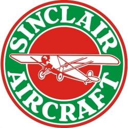 Sinclair Aircraft Decal,Sticker 6''round diameter!