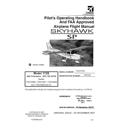 Cessna Skyhawk SP Model 172S Pilot's Operating Handbook and FAA Approved Airplane Flight Manual 172SPHBUS-00