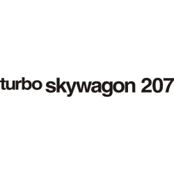 Cessna Skywagon Turbo 207 Aircraft Decal,Logo 1 1/8''h x 24 3/4''w!