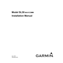 Garmin Model SL30 Nav/Comm Installation Manual 560-0404-03D