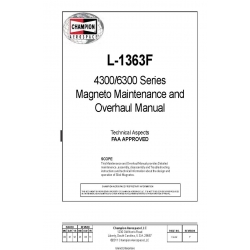 Champion Slick Magneto 4300-6300 Series Maintenance and Overhaul Manual L-1363F