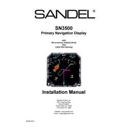 Sandel SN3500 Primary Navigation Display Installation Manual 82005-IM-R