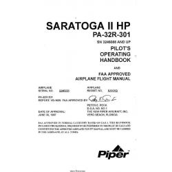 Saratoga II HP PA-32R-301 Pilot's Operating Handbook
