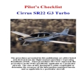 Cirrus SR22 G3 Turbo Pilots Checklist