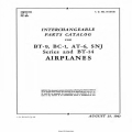 North American BT-9, BC-1, AT-6 SNJ Series Airplanes Intercahngeable Parts Catalog Manual TO 01-60-23