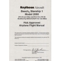 Beech Starship 1 Model 2000 Airplane Flight Manual/POH 1993 - 1999