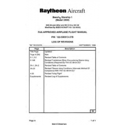 Beechcraft Model 2000 Starship Airplane Flight Manual/POH PIN 122-590013-37B