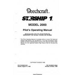 Beechcraft Model 2000 Starship 1 Pilot's Operating Manual PIN 122-590013-39