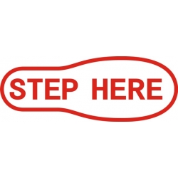 Step Here Aircraft Sign Logo,Decals!
