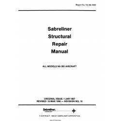 Sabreliner Models NA 265 Aircraft Structural Repair Manual NA-66-1032