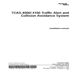 Rockwell Collins TCAS-4000-4100 Traffic Alert and Collision Avoidance System Installation Manual 523-0780448-305116