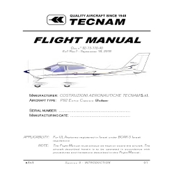 Tecnam P92 Echo Classic Deluxe Flight Manual 92-13-110-40