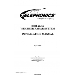 Telephonics RDR-1600 Weather Radar System Installation Manual 2005